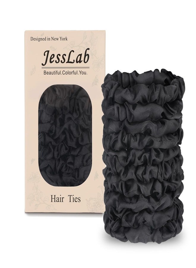 JessLab Luxe Satin Scrunchies, No Damage Hair Ties for Sleeping, Ultra-Gentle on All Hair Types, 10 Pack - Image 1